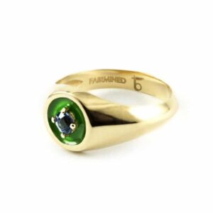anello mini chevalier in oro sostenibile FAIRMINED Thais Bernardes Gioielli