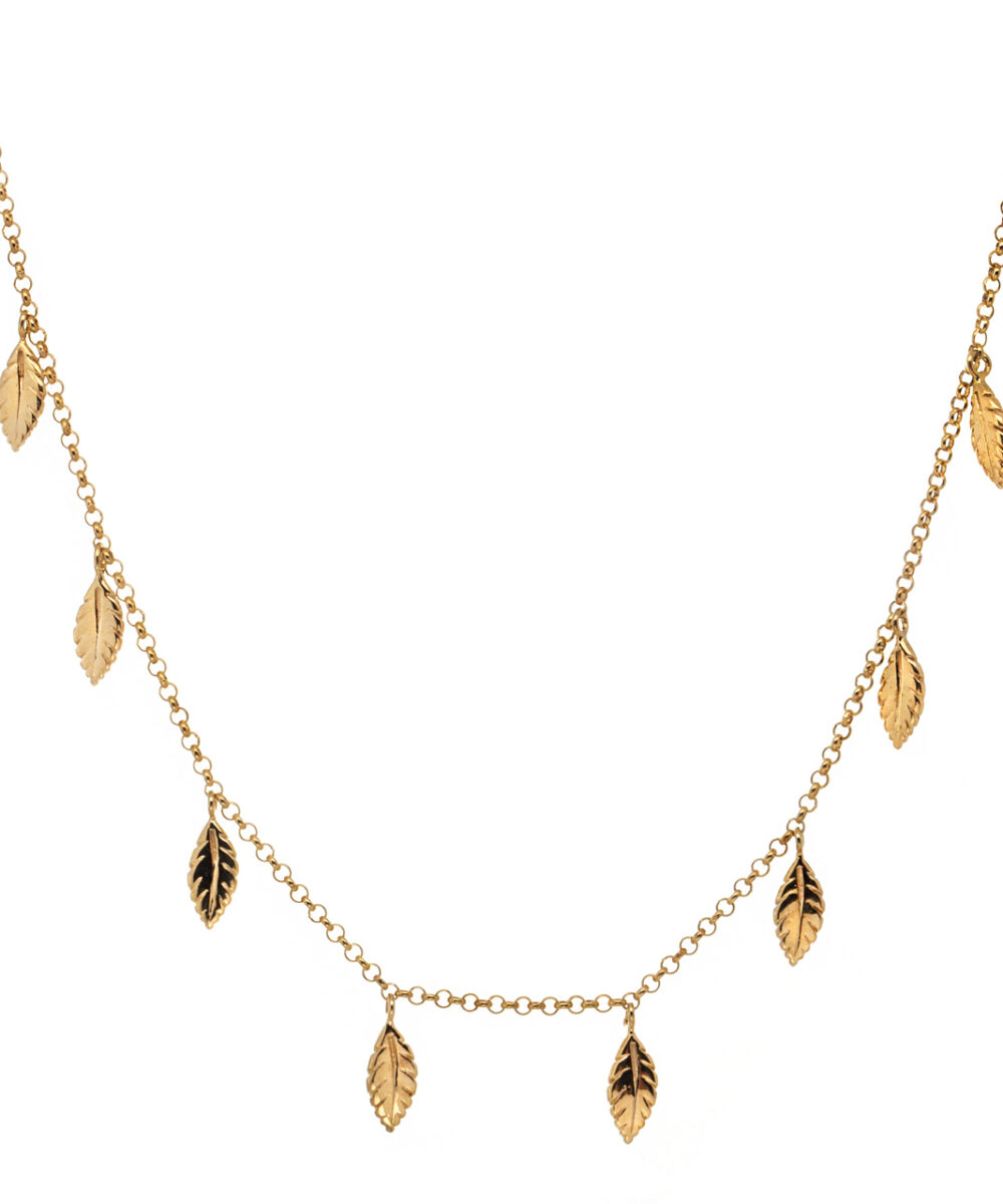 925 gold-plated silver choker necklace with rose quartz gemstone. Thais Bernardes Jewellery