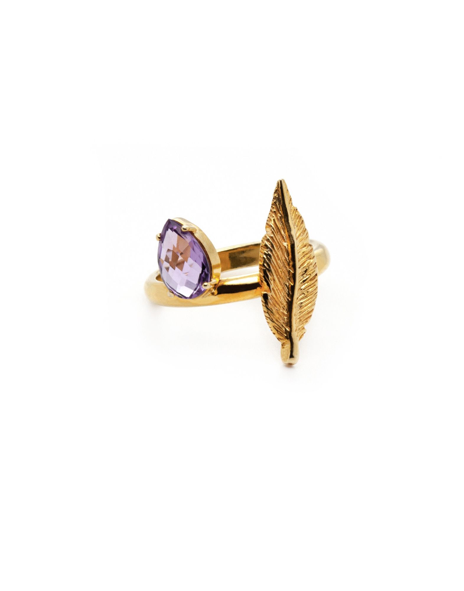 Anello Piuma e Pietra Naturale – Image 3
