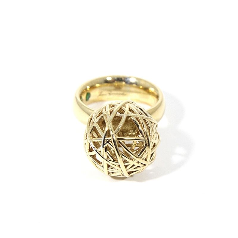 anello da mignolo cipó in argento 925 placcato oro Thais Bernardes Gioielli