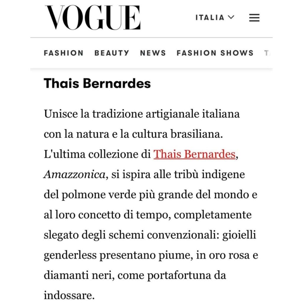 Vogue Jewellery Thais Bernardes