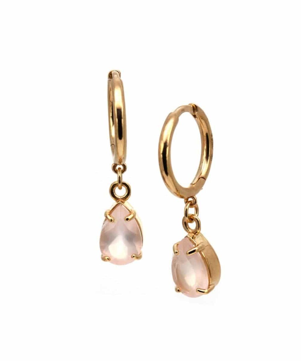 dream colours rose quartz earrings. Thais bernardes jewellery