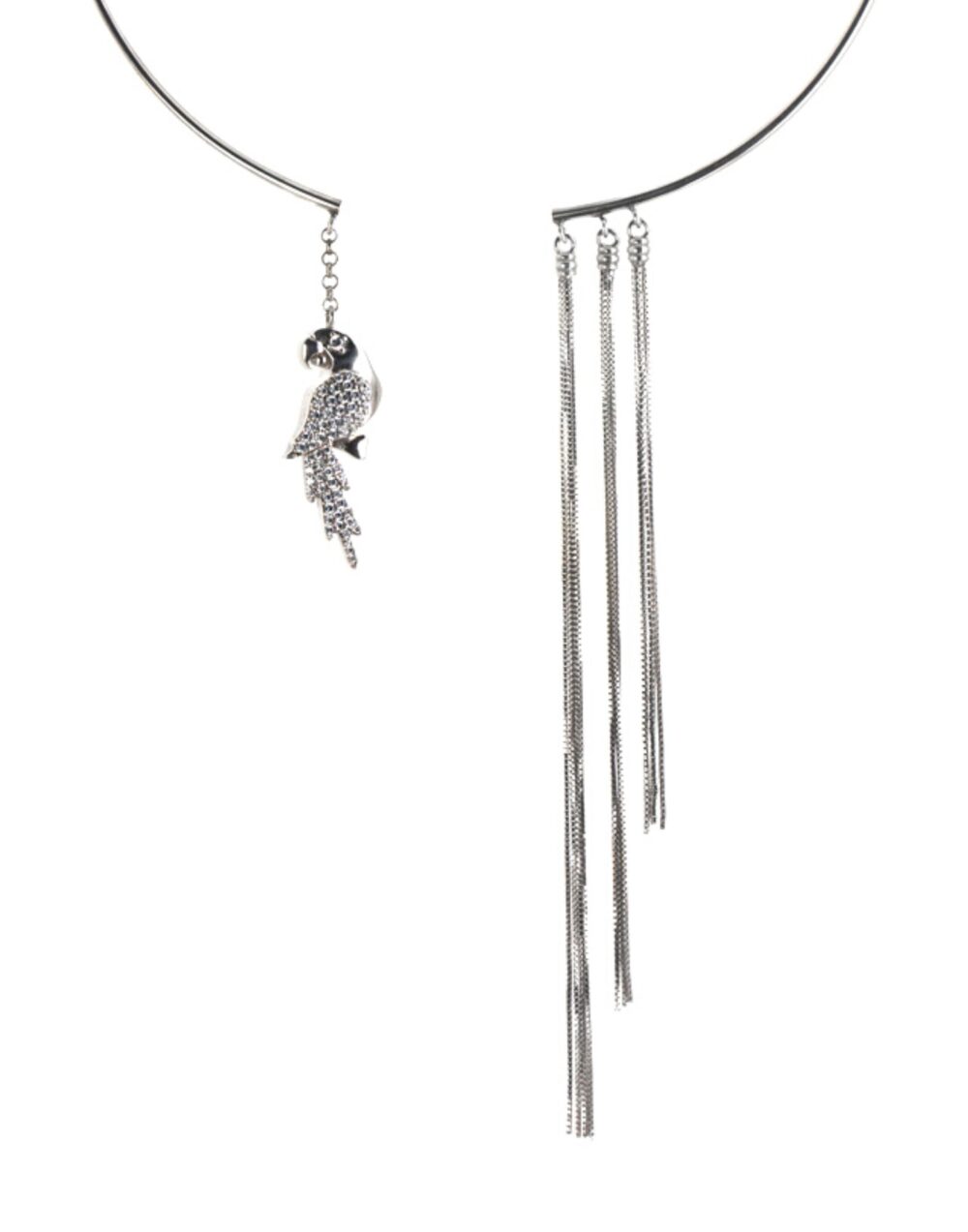 collana choker in argento 925 pappagallo gioielli Thais Bernardes