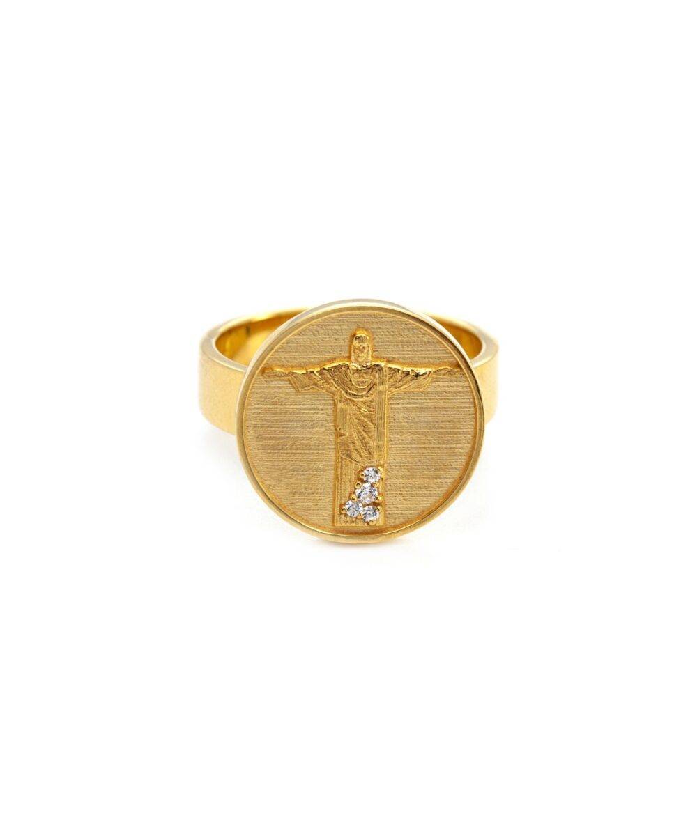 Corcovado ring 925 silver gold-plated Thais Bernardes jewellery