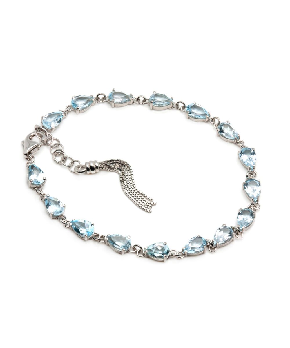 Tennis Bracelet Topaz Azure Jewellery Thais Bernardes