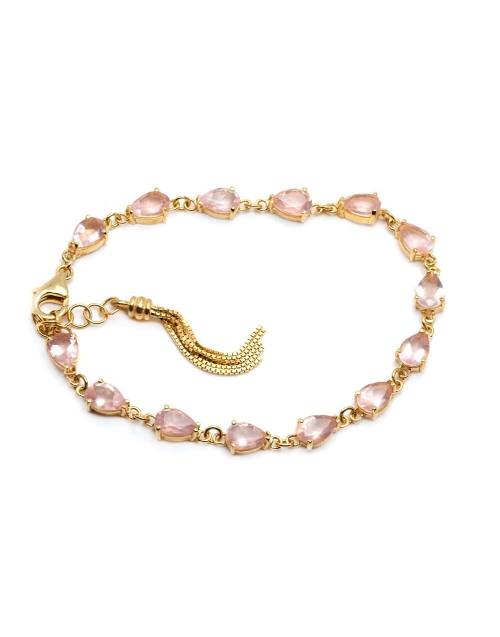 Pink Quartz Tennis Bracelet Jewellery Thais Bernardes