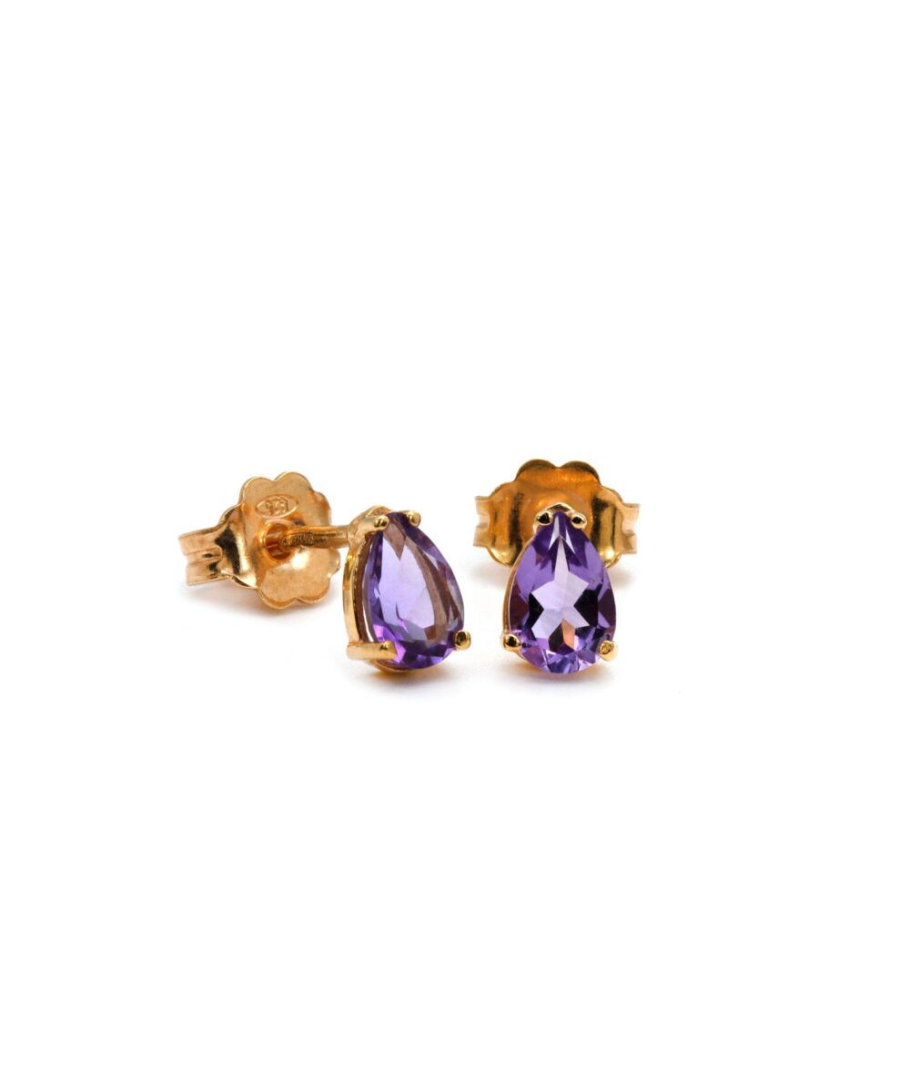 earrings with amethyst