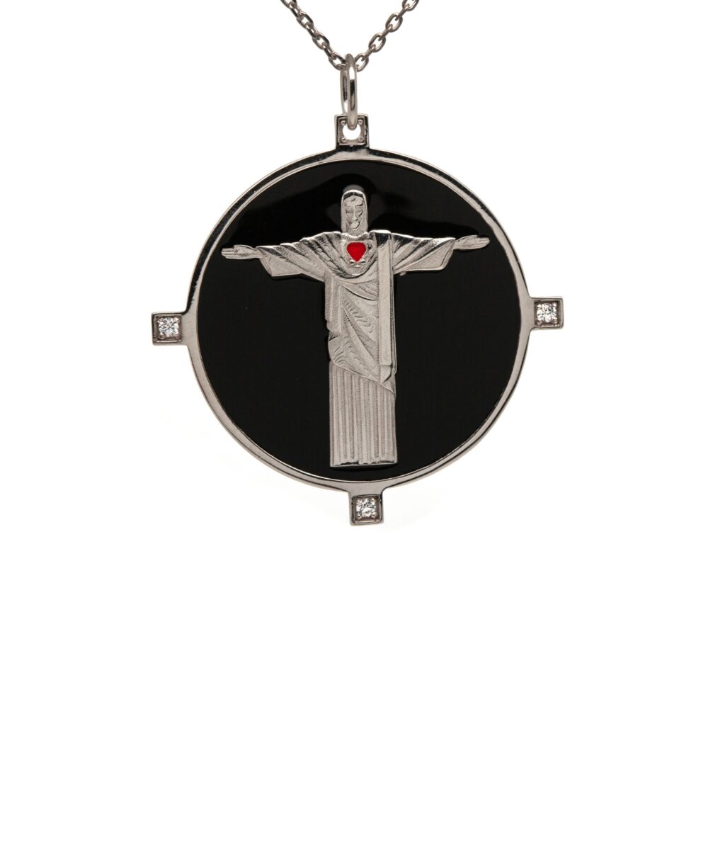 Collana Corcovado Nera – Simbolo di Protezione e Forza Interiore – Image 3