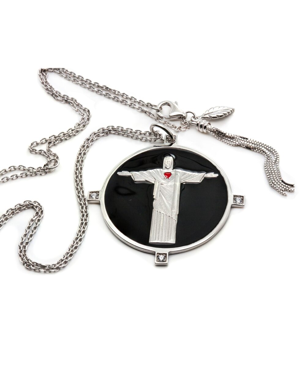 Collana Corcovado Nera – Simbolo di Protezione e Forza Interiore – Image 2