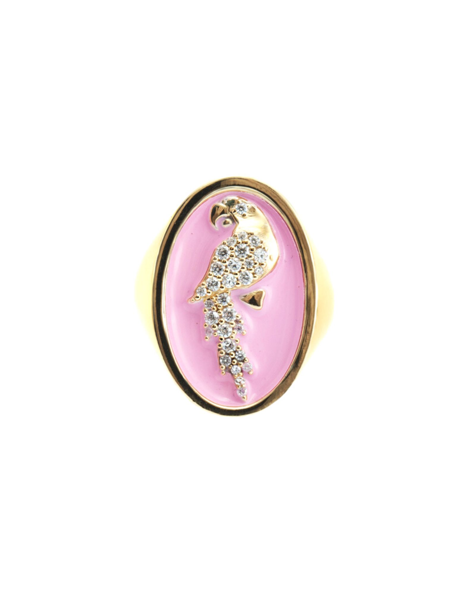Anello Chevalier Pappagallo Smaltato Rosa – Image 2