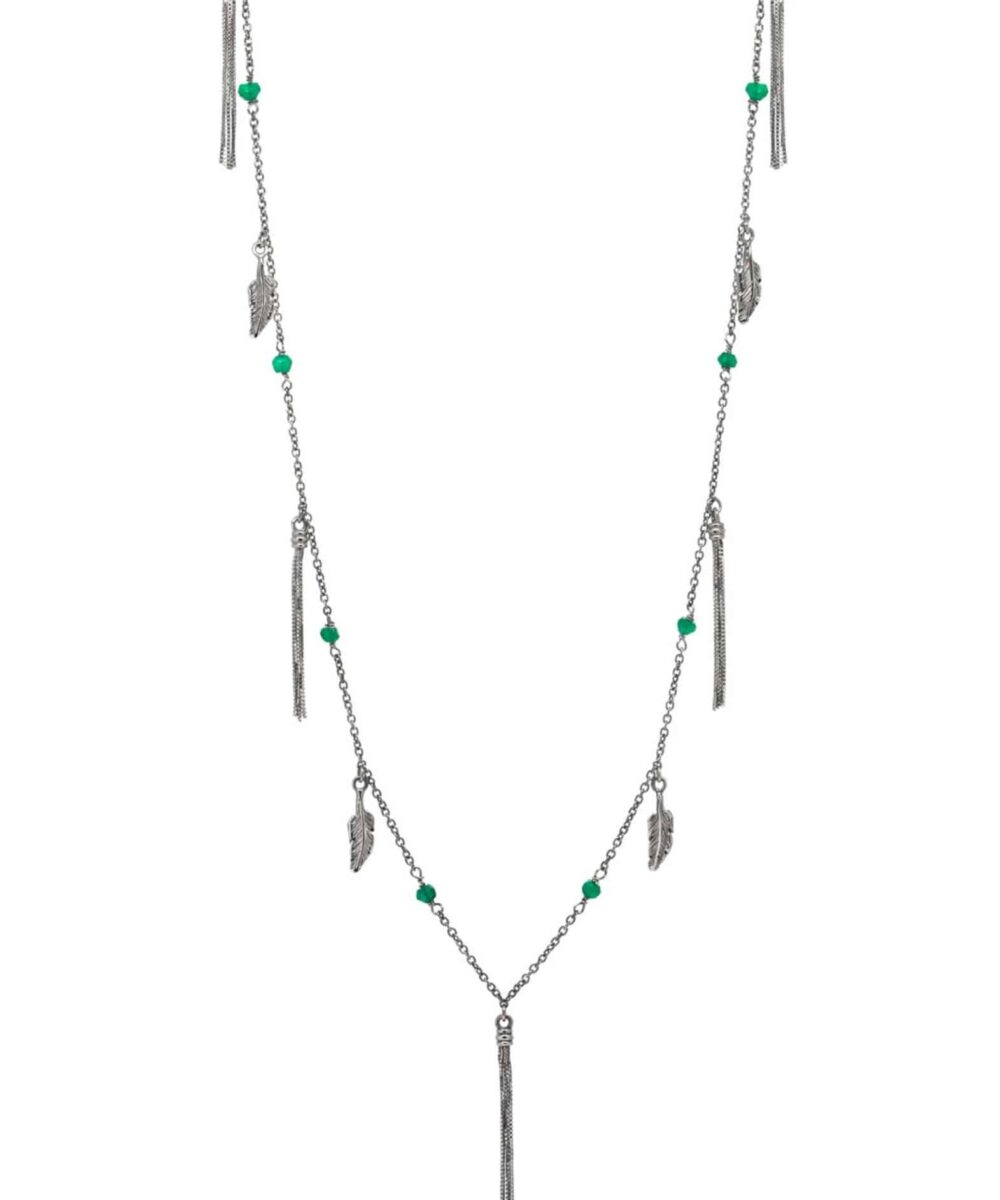 Collana lunga con Piume e Frange Veneziane - immagine 4