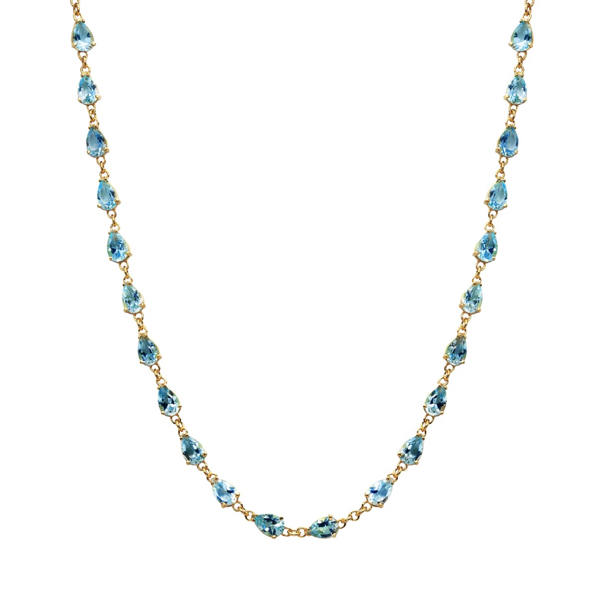 Collana Tennis Colors Topazio Azzurro