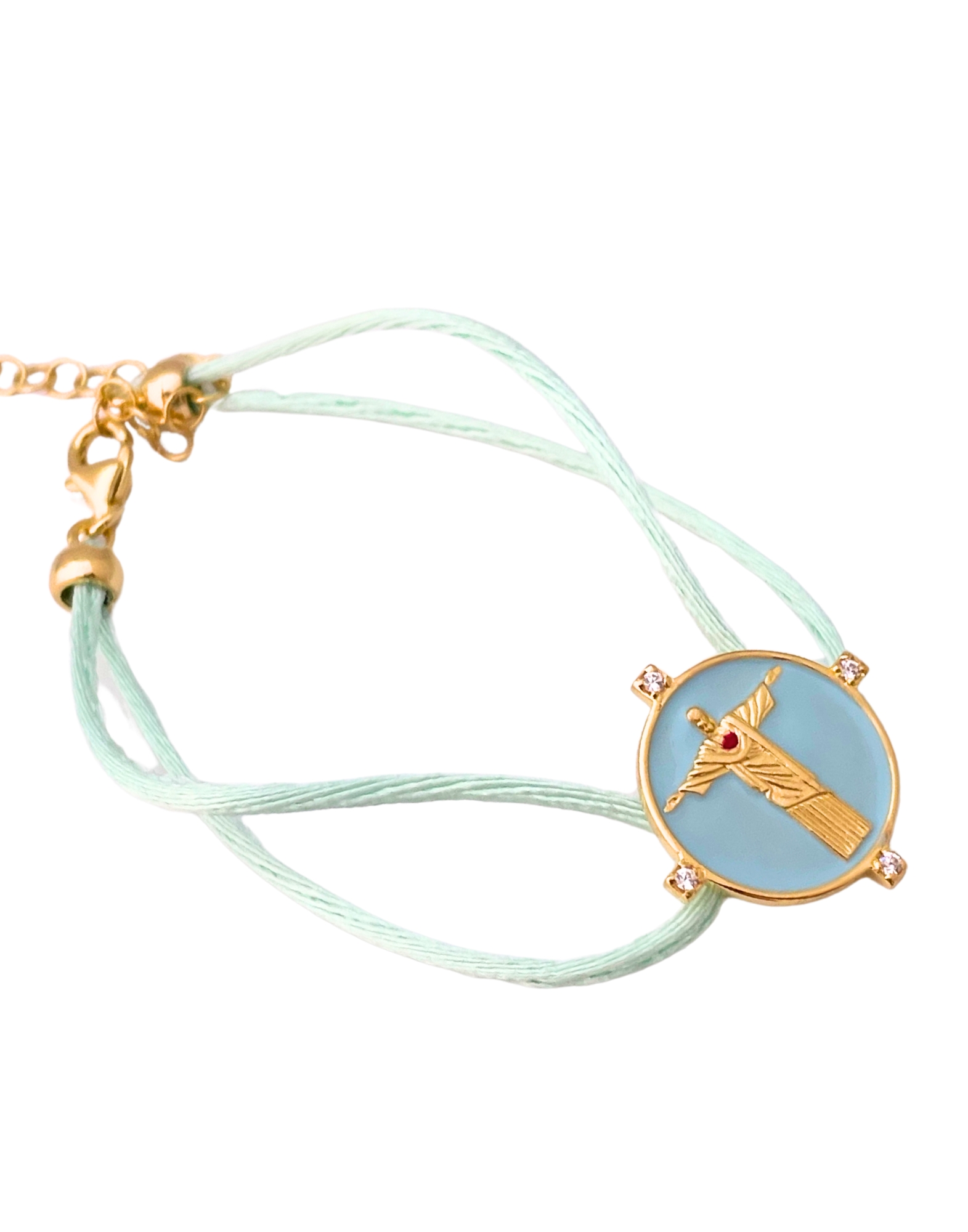 Bracelet Cordon Corcovado Bleu Ciel
