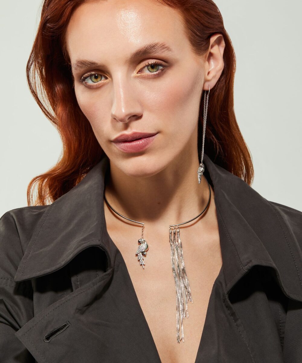 Collana Choker Pappagallo e Frange – Image 2