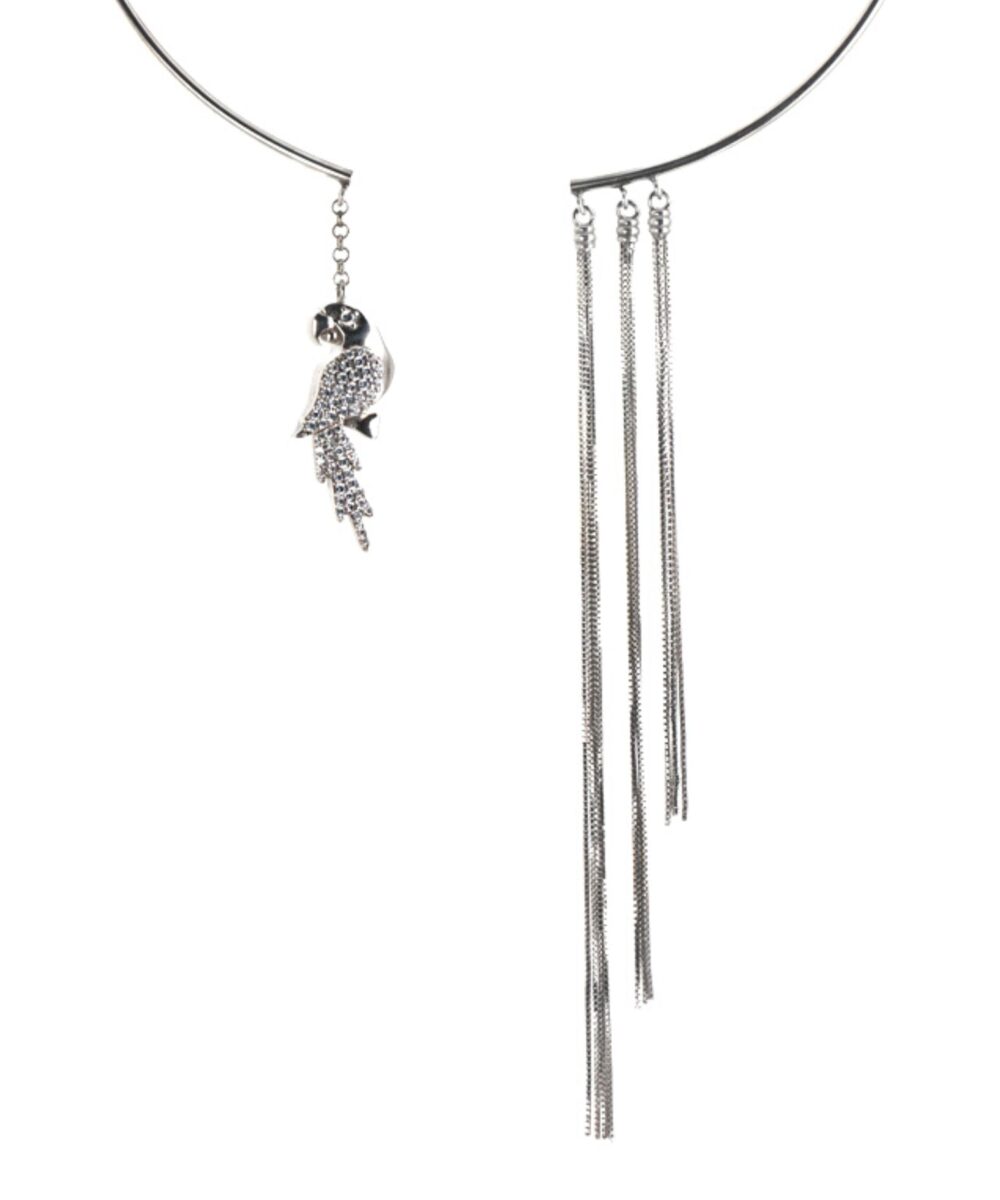 Collana Choker Pappagallo e Frange