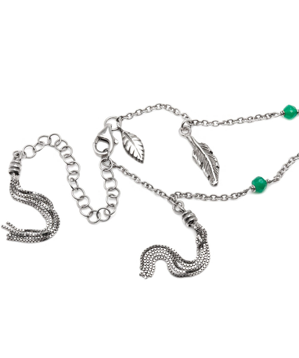 Collana lunga con Piume e Frange Veneziane - immagine 2