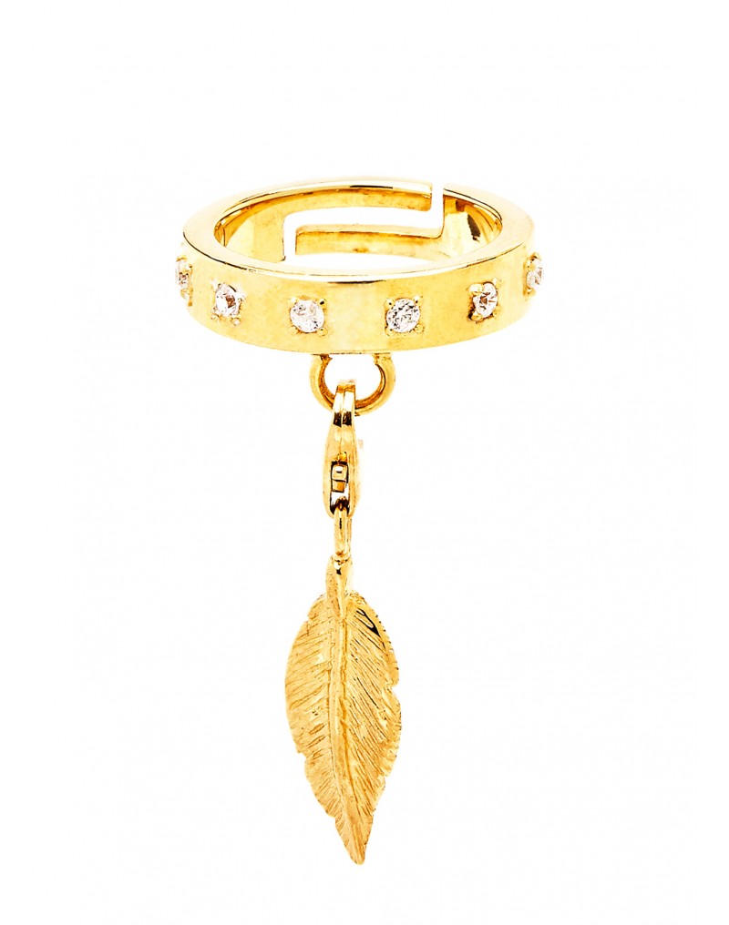 Anello Charm Piuma