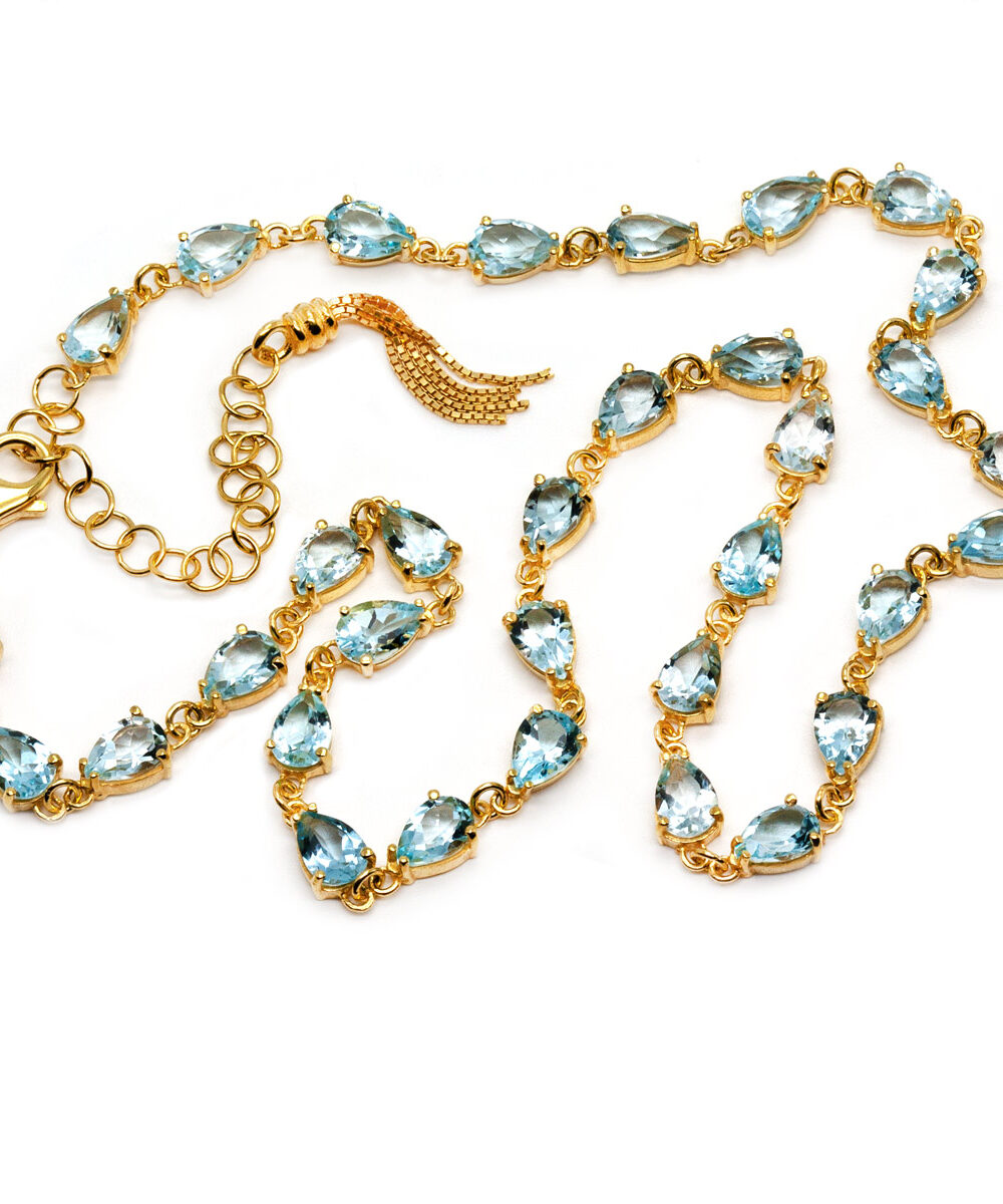 Collana Tennis Colors Topazio Azzurro - Immagine 2