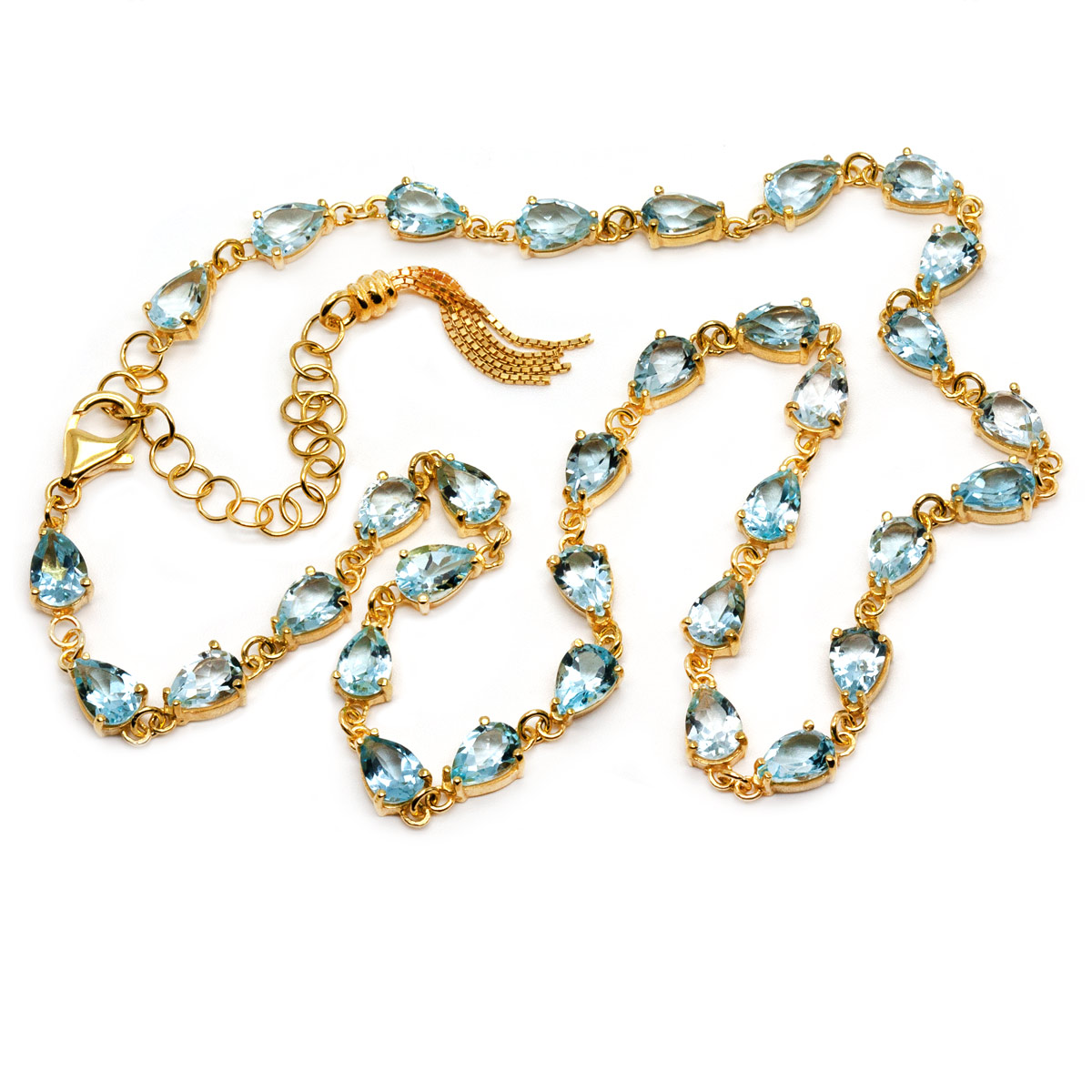 Collana Tennis Colors Topazio Azzurro - Immagine 2