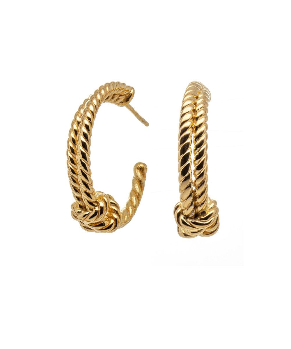 Legame – Boucles d'oreilles créoles nœud