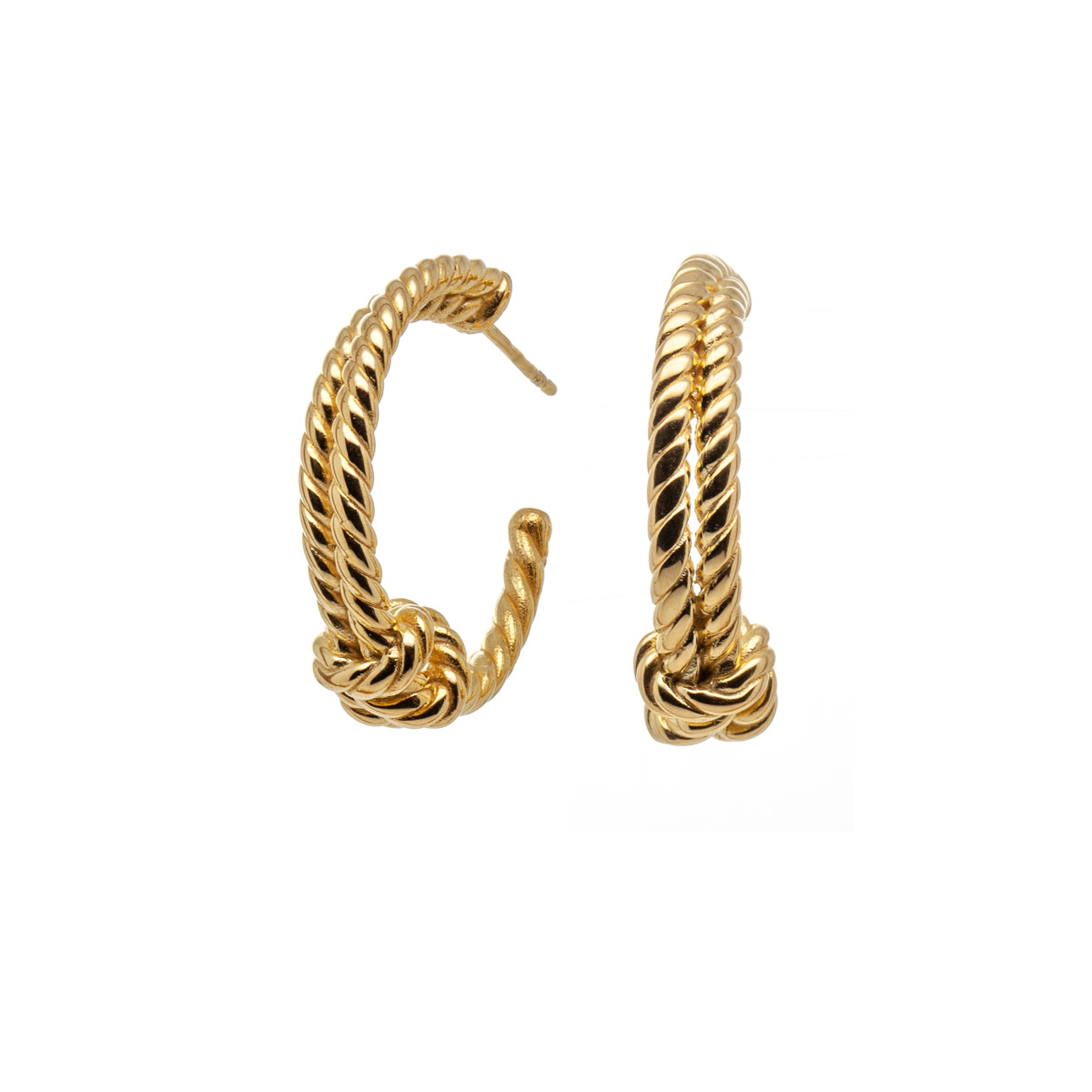 Link - Knot hoop earrings