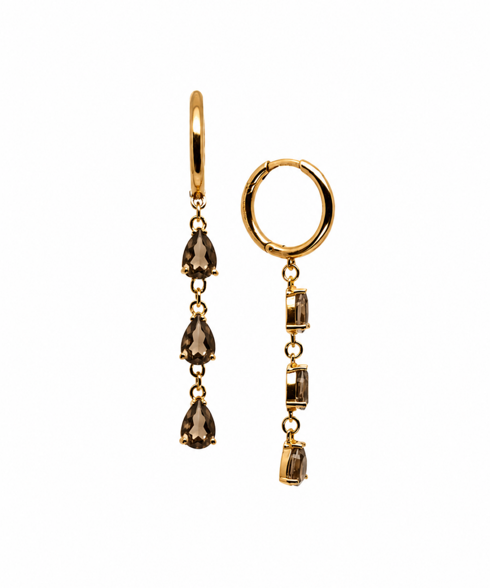 Dream Colours Earrings with Smoky Quartz