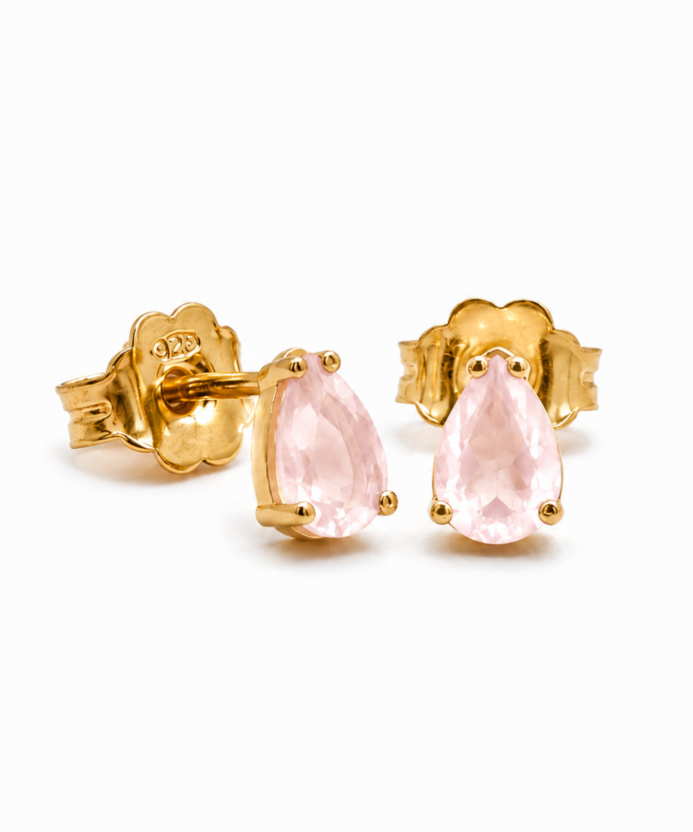 Rose Quartz Drop Earrings