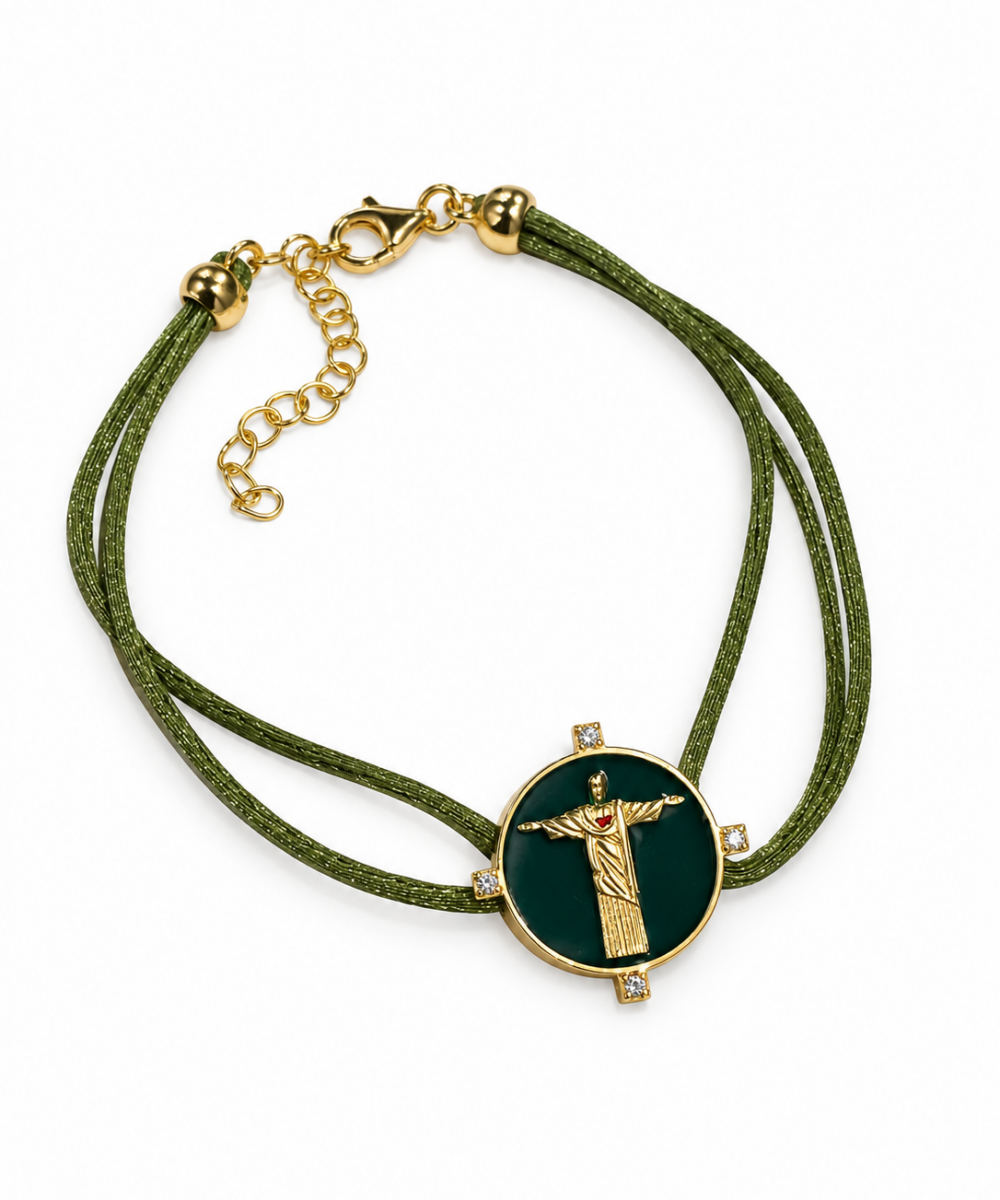 Forest Green Corcovado Cord Bracelet